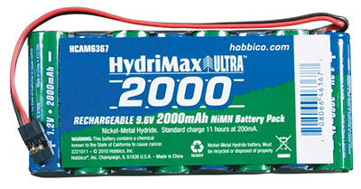 HydriMax NiMH 8C 9.6V 2000mAh Flat Tx U Conn №1