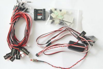 RC car controlled/simulated and flashing light system