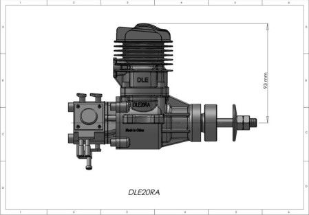 Двухтактный бензиновый двигатель DLE 20RA №1