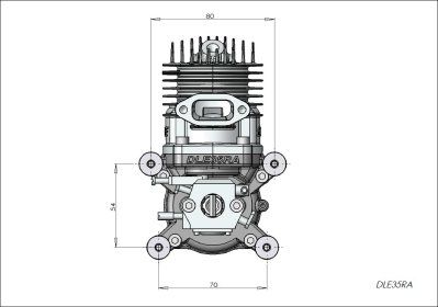 Двухтактный бензиновый двигатель DLE 35RA №2