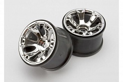 Wheels, Geode 3.8'' (chrome) (2) (use with 17mm splined wheel hubs &amp; nuts, part #5353X