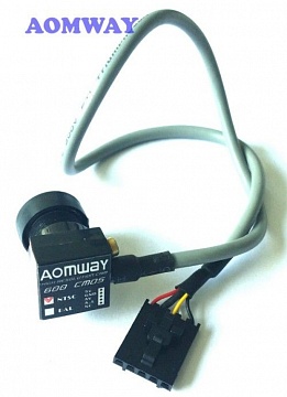 Aomway Mini 600TVL FPV Tuned CMOS Camera with Microphone and shielded  №1