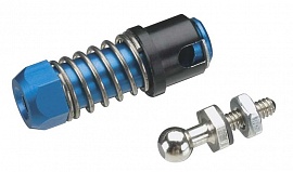 S591 Aluminum Ball Connector w/Sleeve 4-40 Blue