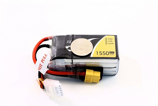 1550MAH 11.1V 45C 3S1P LIPO TATTU SERIES BATTERY PACK №1