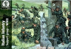 1/72 Waterloo: WWII Italian Infantry Support Group (26 w/2 Motorcycles & 2 Bicycles)
