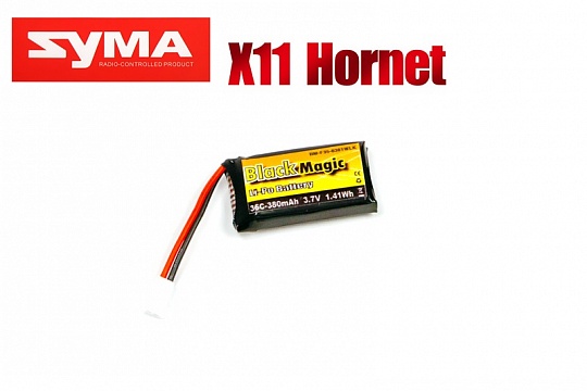 LiPo 3,7В(1S) 380mAh 30C Soft Case Molex plug (for Syma X11) №1