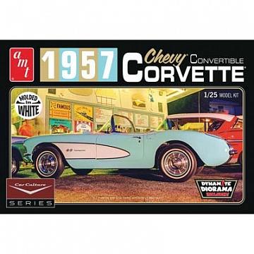 AMT1015/12 1/25 '57 Corvette Convertible White C.Lewis №1