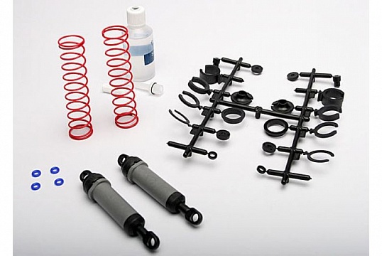 Ultra Shocks (grey) (xx-long) (complete w/ spring pre-load spacers &amp; springs) (rear) (2) №1