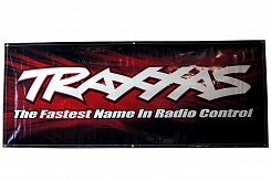 Traxxas racing banner, red &amp; black (3x7 feet)