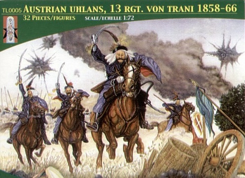 1/72 Austrian Uhlans 13th Regiment Von Trani (16 Mtd) №1