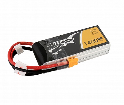 1400MAH 11.1V 45C 3S1P LIPO TATTU SERIES BATTERY PACK №1