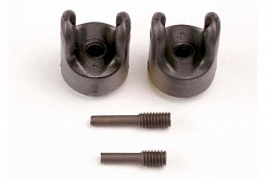 Transmission output yokes (heavy-duty) (2)/ set screw yoke pins, M4/10 (1) &amp; M4/18.5 (1)