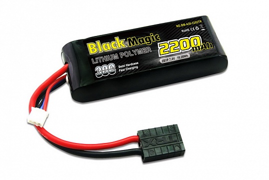 LiPo 7,4В(2S) 2200mAh 30C Soft Case Traxxas plug №1