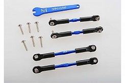 Turnbuckles, aluminum (blue-anodized), camber links, front, 39mm (2), rear, 49mm (2) (assembled w/ro