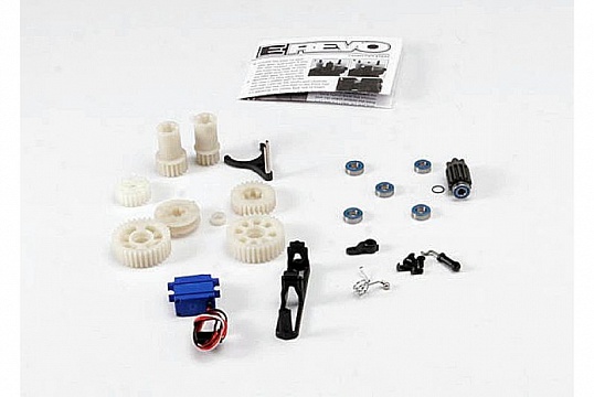 Two speed conversion kit (E-Revo) (includes wide and close ratio first gear sets, sub-micro servo, a №1