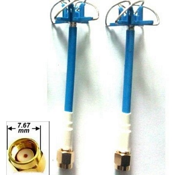 1 Pair Aomway 5.8g 4-Leaf Clover Antenna for TX/RX with RP-SMA connector