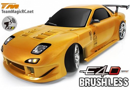 Дрифт 1/10 электро E4D RX7 RTR (Brushless Spec.)