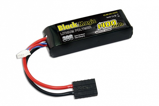 LiPo 11,1В(3S) 1400mAh 30C Soft Case Traxxas plug for TRAXXAS №1