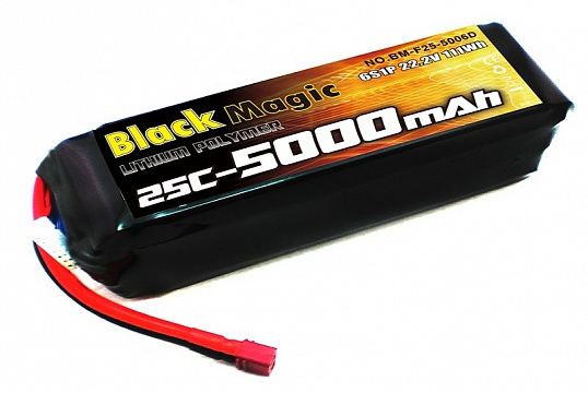 LiPo 22,2В(6S) 5000mAh 25C Soft Case Deans plug №1