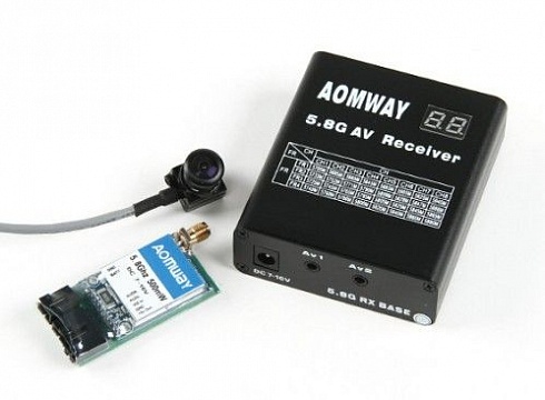 Aomway 5.8G 500mW Video Tx, Rx and 600TV lines CMOS 5V camera set 