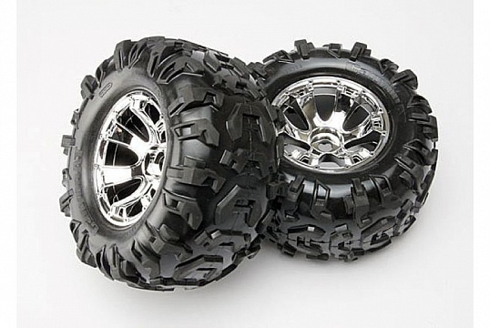 Tires &amp; wheels, assembled, glued (Geode chrome wheels, Canyon AT tires, foam inserts) (2) (use w №1