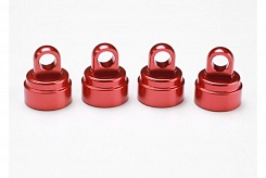 Shock caps, aluminum (red-anodized) (4) (fits all Ultra Shocks)