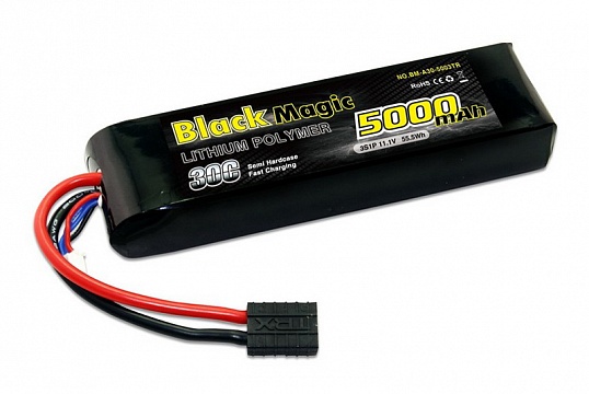 LiPo 7,4В(2S) 5000mAh 30C Soft Case Traxxas plug №1