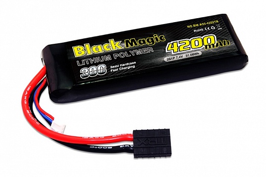 LiPo 7,4В(2S) 4200mAh 30C Soft Case Traxxas plug №1