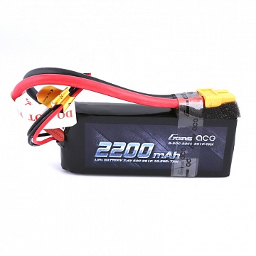 2200mAh 7.4V 50C 2S1P TRX Lipo Battery Pack №1
